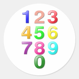 Whole Numbers or Counting Numbers Plus Zero Classic Round Sticker