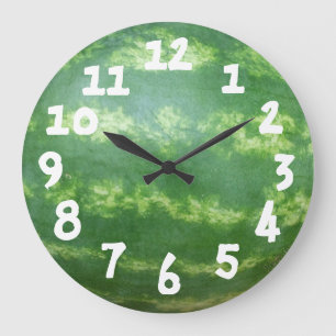 Whole Watermelon Easy to Read Wall Clock