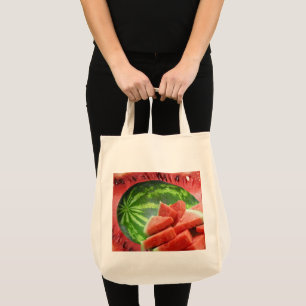 Whole Watermelon & Slice Photo Art Tote Bag