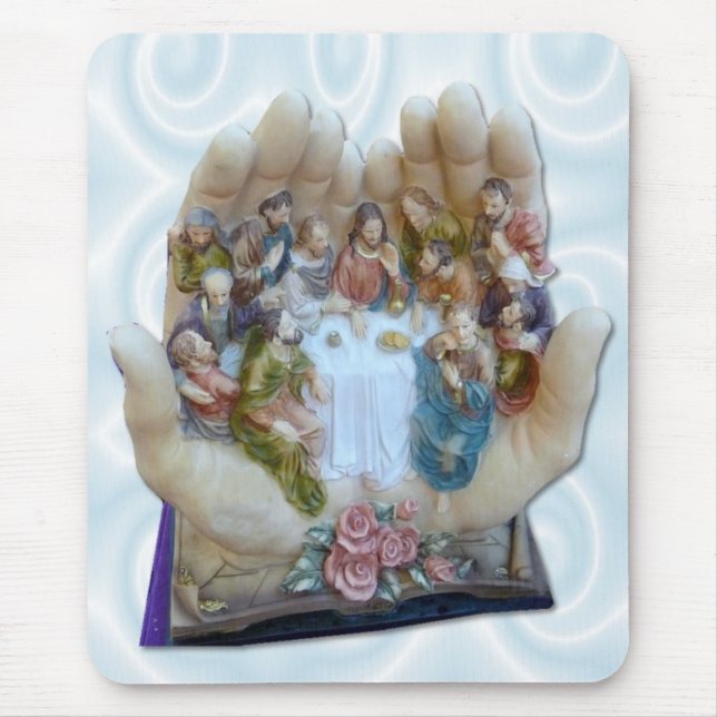 Whole world in his hands - Jesus The last supper Mouse Pad (Front)