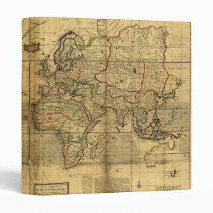 Whole World Map by Herman Moll (1719) Binder