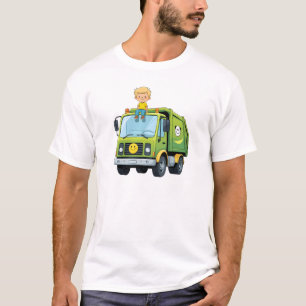 Wholesome Boy & Truck – Cozy Kids Cartoon Art T-Shirt