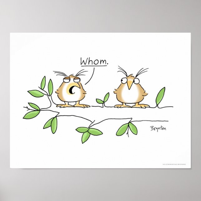 WHOM affiche par Sandra Boynton (Devant)