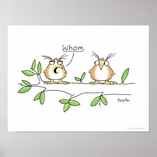 WHOM OWL poster by Sandra Boynton