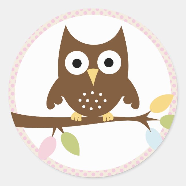 {whooo is having a baby?} classic round sticker (Front)