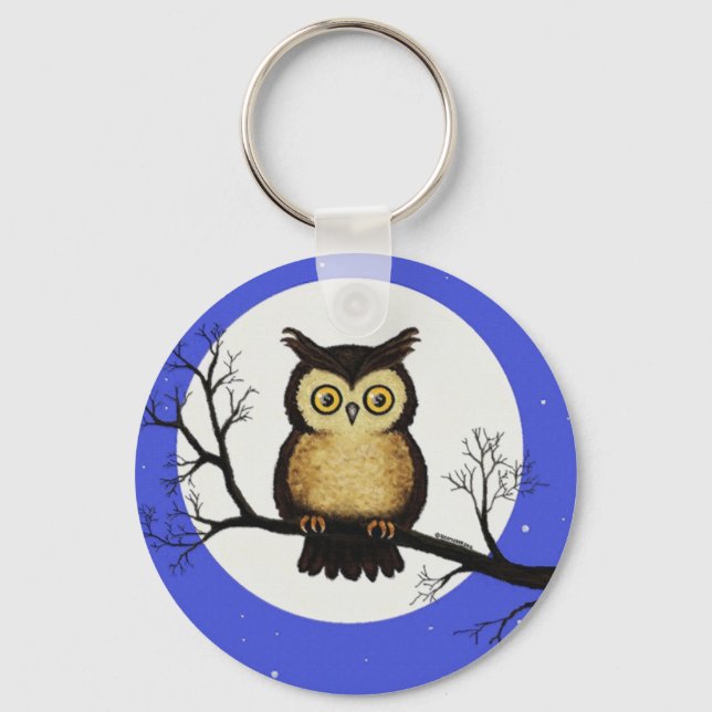 Whooo You Lookin' At? Keychain (Front)