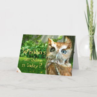 Whooo's Birthday Card