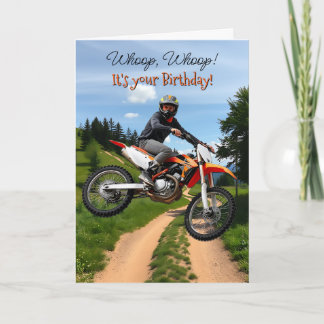 Whoop, it's your Birthday | Motocross Themed   Card