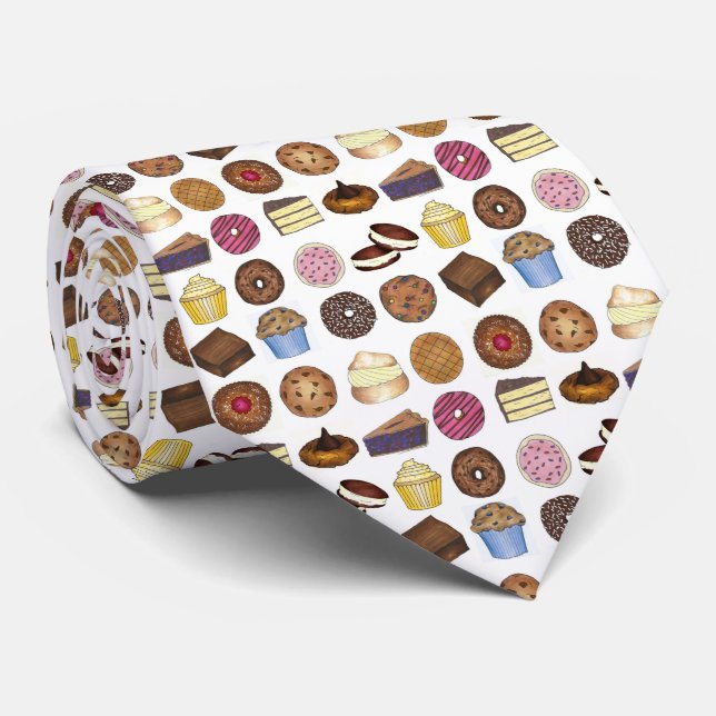 Whoopie Pie Doughnut Cake Cupcake Brownie Baked Tie (Rolled)