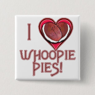 Whoopie Pie Love Apparel, Aprons, Gifts 2 Inch Square Button