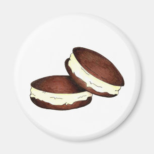 Whoopie Pies Chocolate Vanilla PA Dutch Food Magnet