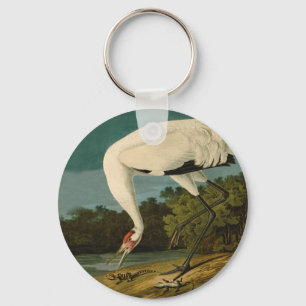 Whooping Crane Audubon Art Keychain
