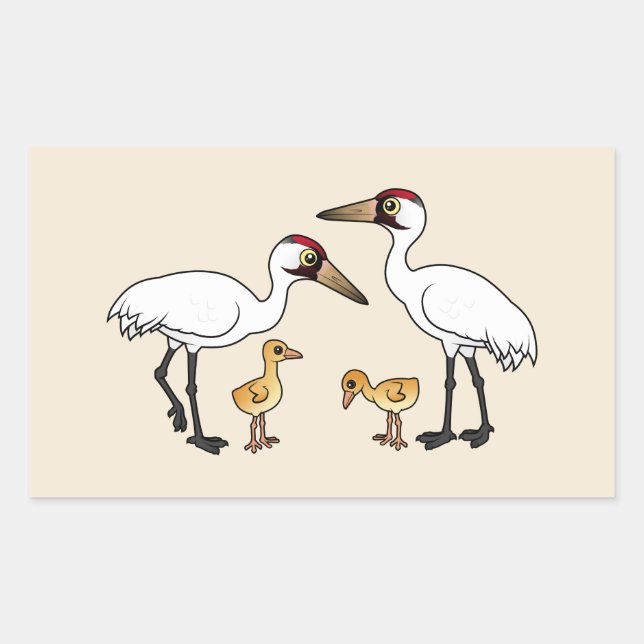 Whooping Crane Family Sticker (Front)