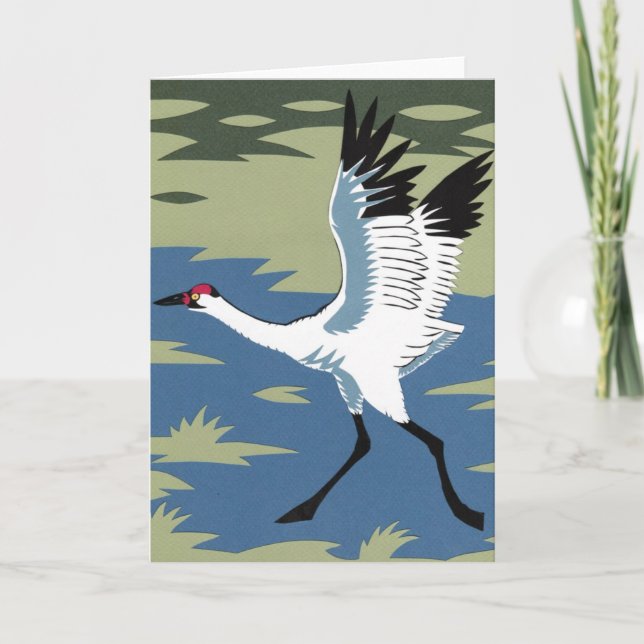 Whooping Crane Greeting Card (Front)