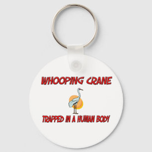 Whooping Crane trapped in a human body Keychain