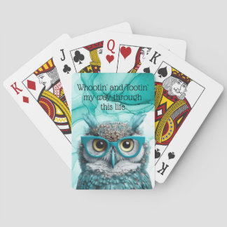 Whootin and Tootin Owl Tourette's Playing Cards