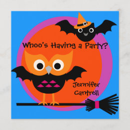 Whooty Hoot Halloween Party Invitation