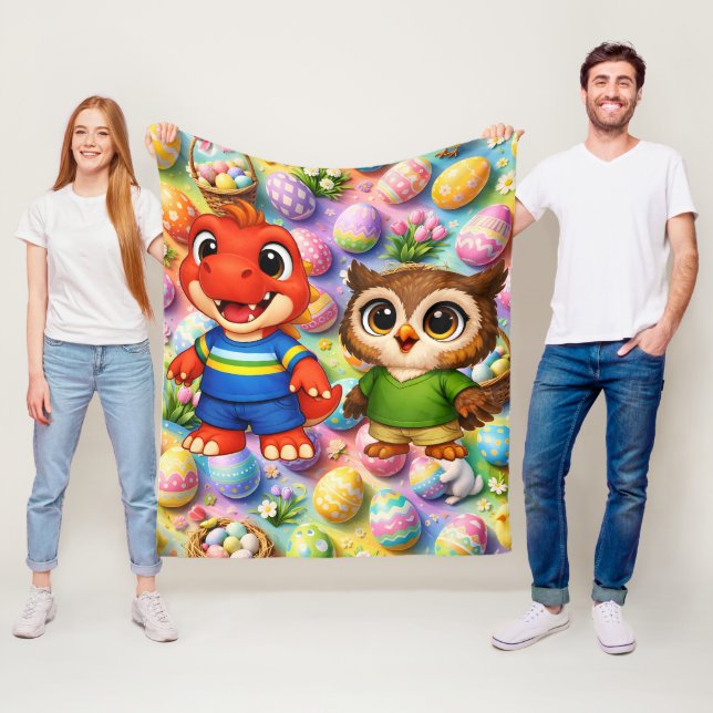 Who's Easter egg extravaganza whimsical? Happy Eas Fleece Blanket (In Situ)