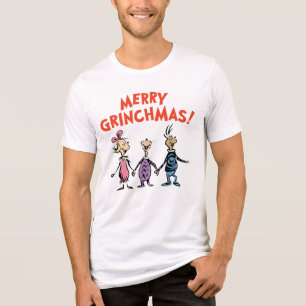 Whos Holding Hands Merry Grinchmas Tri-Blend Shirt