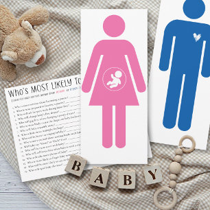 Who's Most Likely To Baby Shower Game Mommy Card