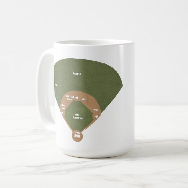 Who's on First Coffee Mug (Front Left)