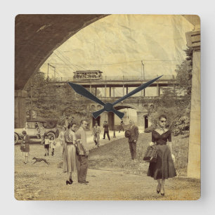 Who's that girl? square wall clock