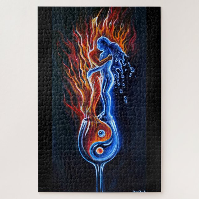 Who's the fire, who's the water jigsaw puzzle (Vertical)