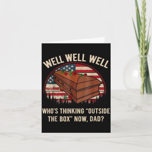 Who's thinking outside the box dad  card (Front)