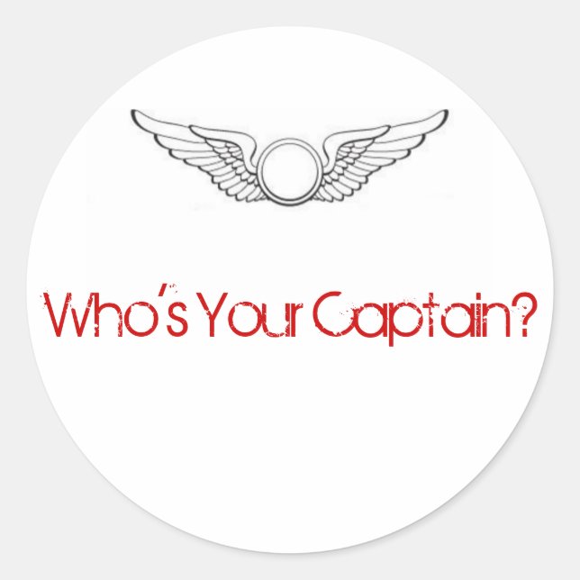 Who's Your Captain? Sticker (Front)