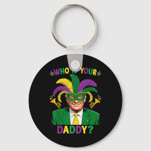 Whos Your Crawdaddy Crawfish Jester Trump Beads Ma Keychain