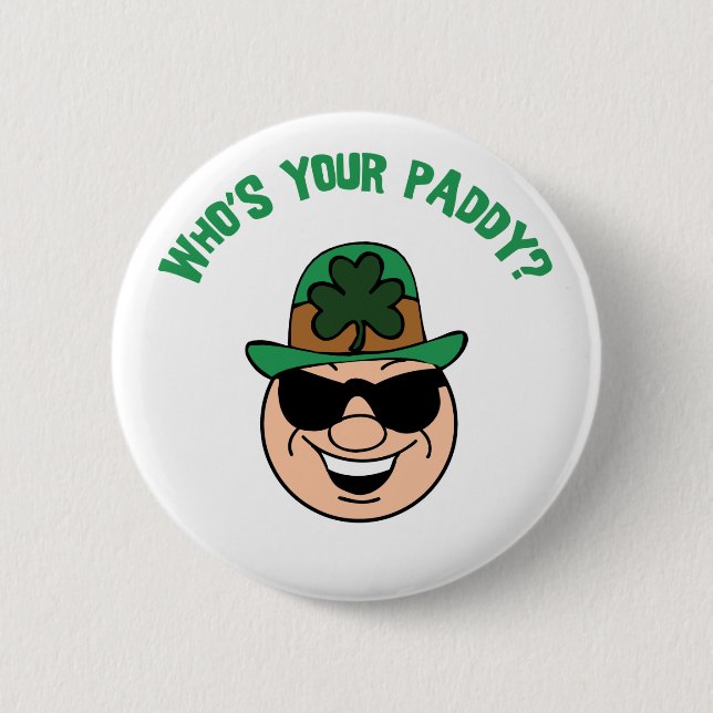 Who's Your Paddy Gift 2 Inch Round Button (Front)