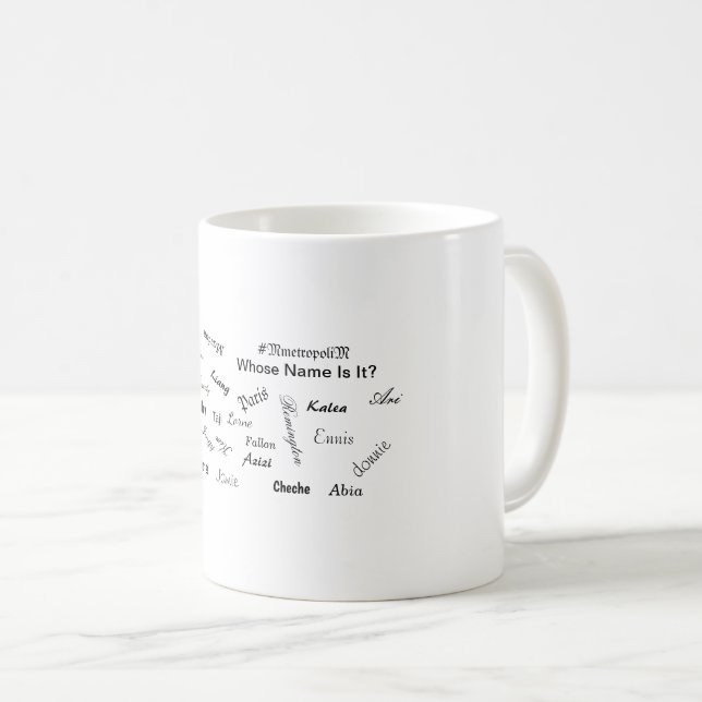 Whose Name Is It? Mugs with Unisex Names (Front Right)