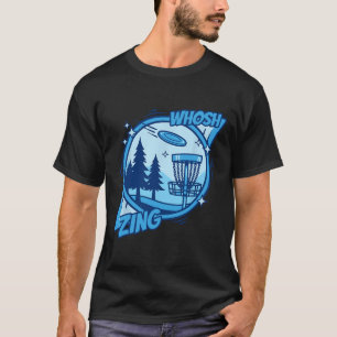 Whosh Zing Disc Golf Flying Disc Sket Scene T-Shirt