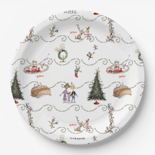 Whoville Christmas Garland Celebration Paper Plate