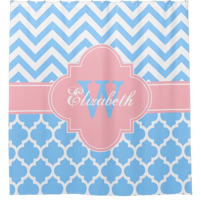 Wht Pink Moroccan #5 Chevron 1IQRN (Front)