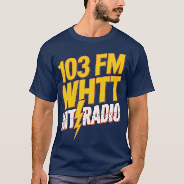 WHTT Retro 1980s Boston Radio Station T-Shirt (Front)