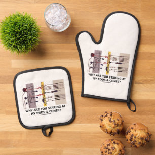 Why Are You Staring At My Rods & Cones? Oven Mitt & Pot Holder Set
