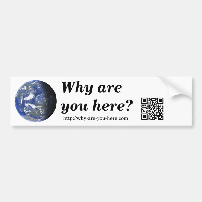 Why are your here? bumper sticker (Front)
