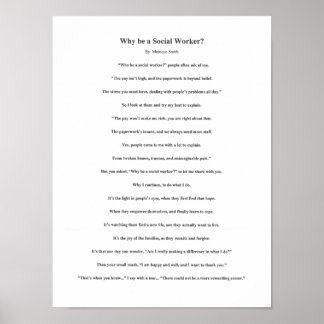 Why be a Social Worker Poem Poster