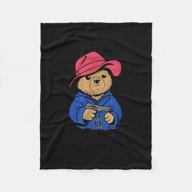 Why Bear Arms When You Can Arm Bears Funny Saying  Fleece Blanket (Front)