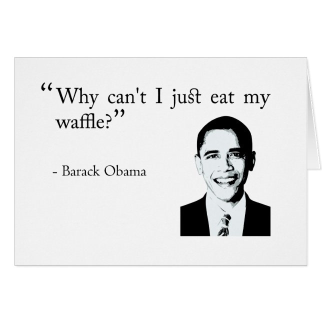 Why can't I just eat my waffle? Card (Front Horizontal)