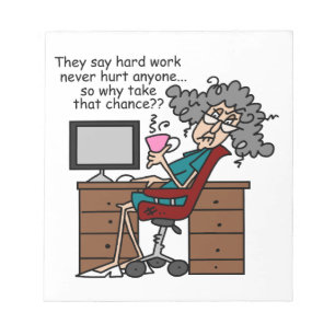 Why Chance Hard Work Humour Notepad