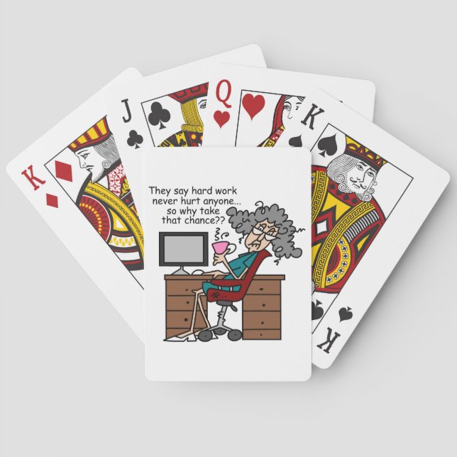 Why Chance Hard Work Humour Playing Cards (Back)