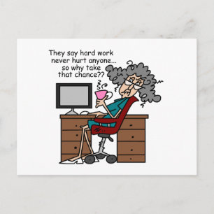 Why Chance Hard Work Humour Postcard