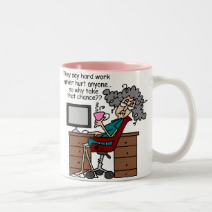 Why Chance Hard Work Humour Two-Tone Coffee Mug