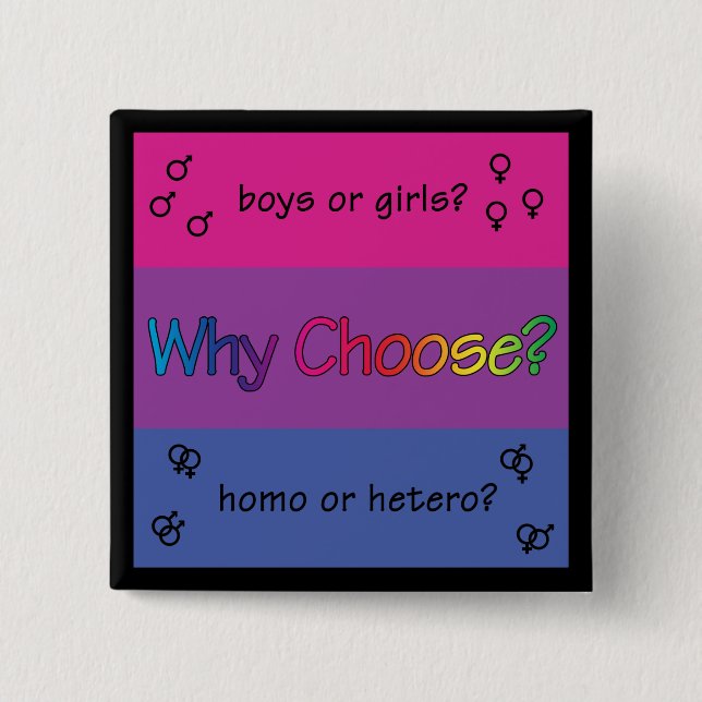 Why Choose? 2 Inch Square Button (Front)