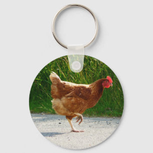 Why did the Chicken Cross the Road? Keychain