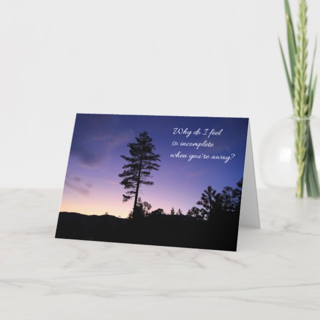 Why do I feel so incomplete...Love Card (Front)