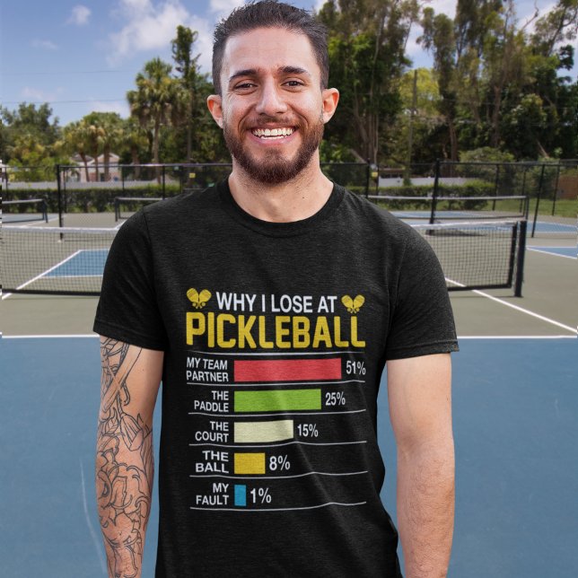 Why do I lose at pickleball? Funny Pickleball  T-Shirt (Creator Uploaded)