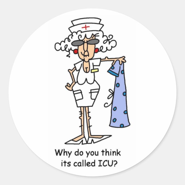 Why do you think it's called ICU? Classic Round Sticker (Front)